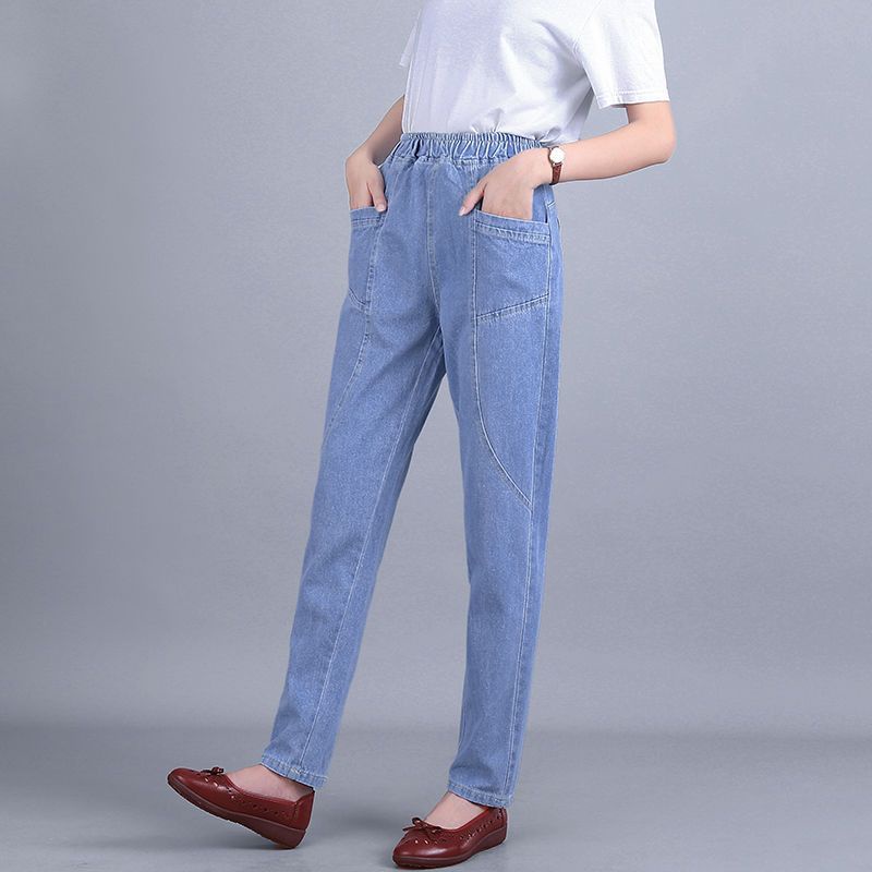 Quần Jean Dài Tới Mắt Cá Chân Eo Cao Thời Trang Xuân Thu 2023 Cho Nữ