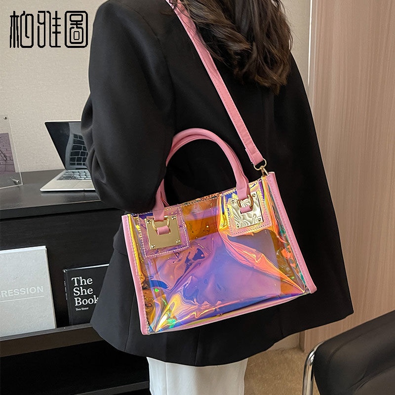 Boyato Túi Đeo Chéo Vai jelly Màu laser Trong Suốt Đơn Giản Thời Trang Mùa Hè 2023 Mới Dành Cho Bạn Nữ