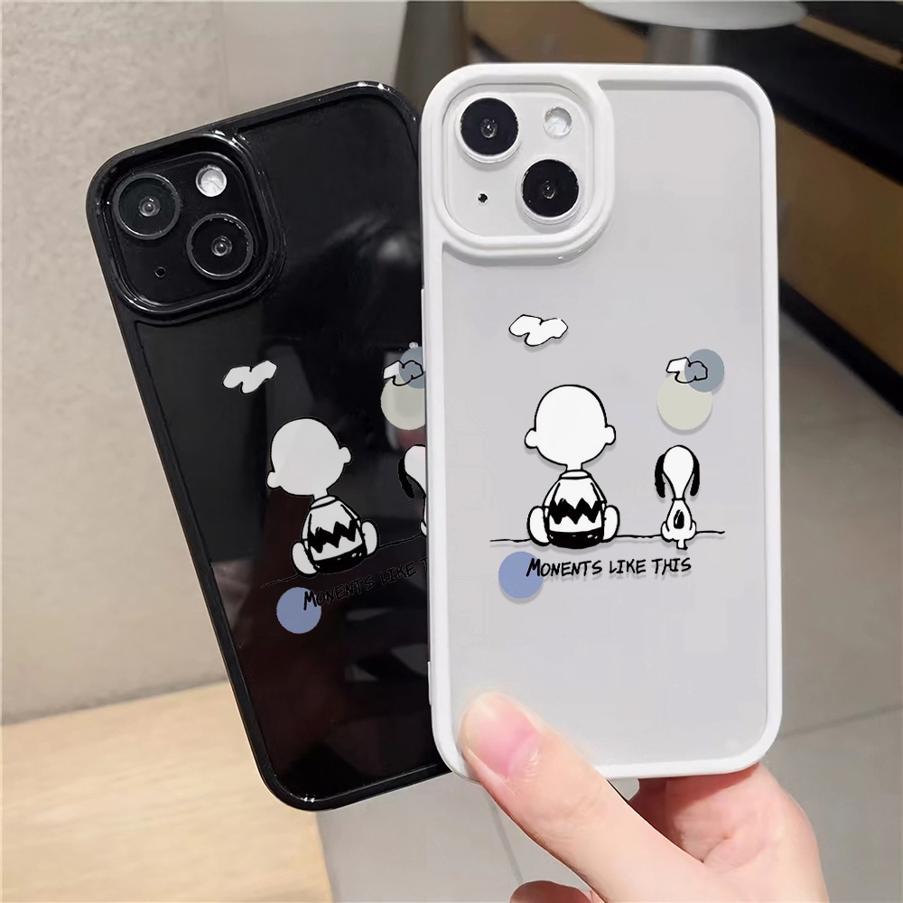 Ốp Điện Thoại Cứng Trong Suốt Hình Snoopy Cho iphone 14promax 11 13 12 7Plus 8 X XS Max