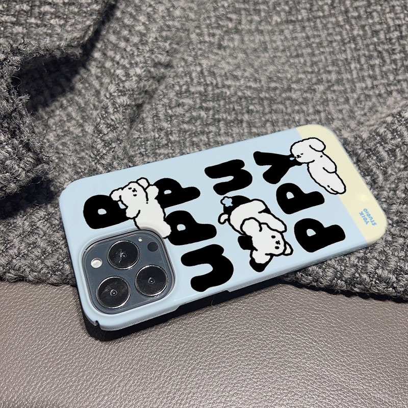 Ốp Điện Thoại Cứng In Hình Chú Cún Vui Nhộn Cho iphone 14promax 11 13 12 7Plus 8 X XS Max