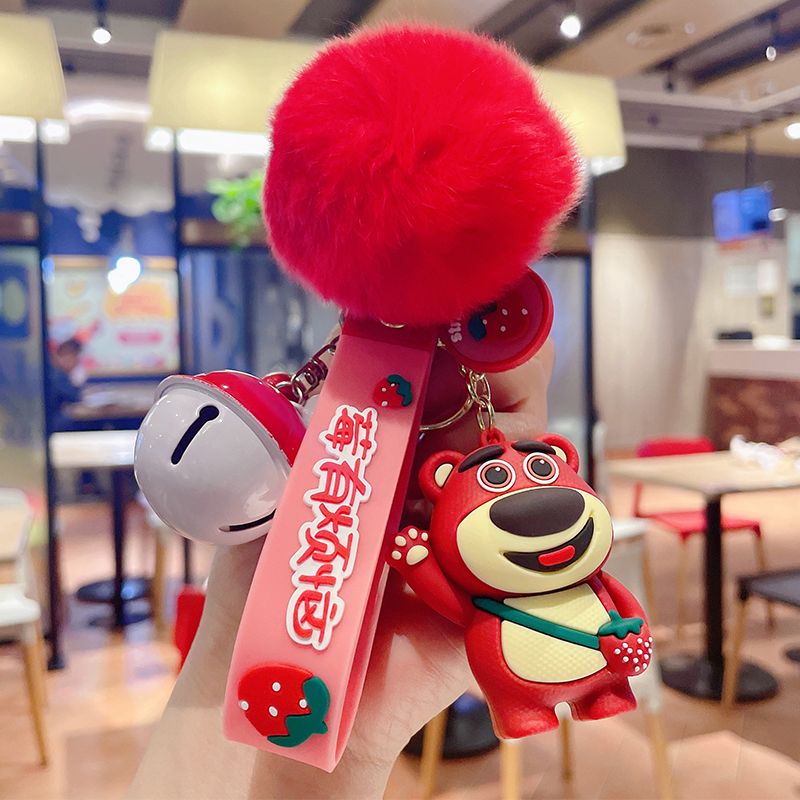 Móc Khóa Hình Gấu Dâu Tây Dễ Thương FT5018