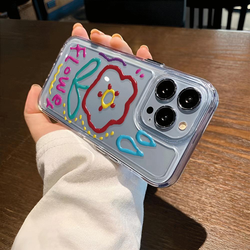 Ốp Điện Thoại Trong Suốt Họa Tiết Hoa Cho iphone 14promax 13 12 11 7Plus 7 8 Plus X XR XSMax