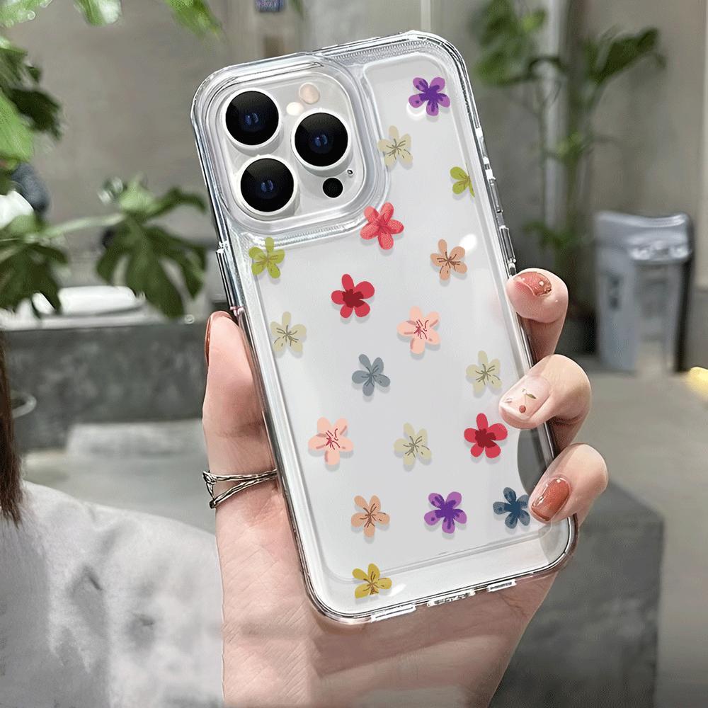 Ốp Điện Thoại Trong Suốt Hình Bông Hoa Cho iphone 14promax 13 12 11 7Plus 7 8 Plus X XR XSMax
