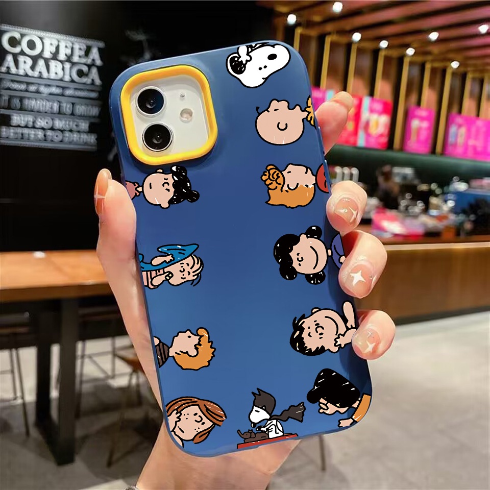 Ốp Điện Thoại silicon Dẻo Hình Snoopy graffiti 3 Trong 1 Cho iPhone 14Promax 13 12 11 7Plus 7 X Xs Max XR