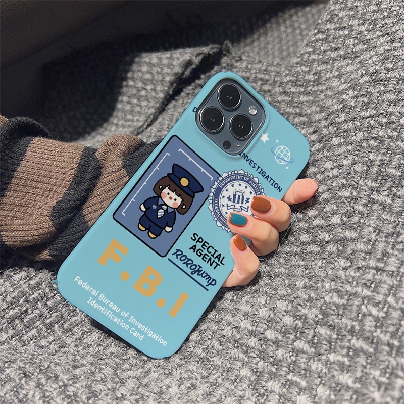 Ốp Điện Thoại Cứng Chống Sốc In Hình Cô Gái FBI Thời Trang Cho iphone 14 pro Max 11 13 12 7Plus 8 X XS Max