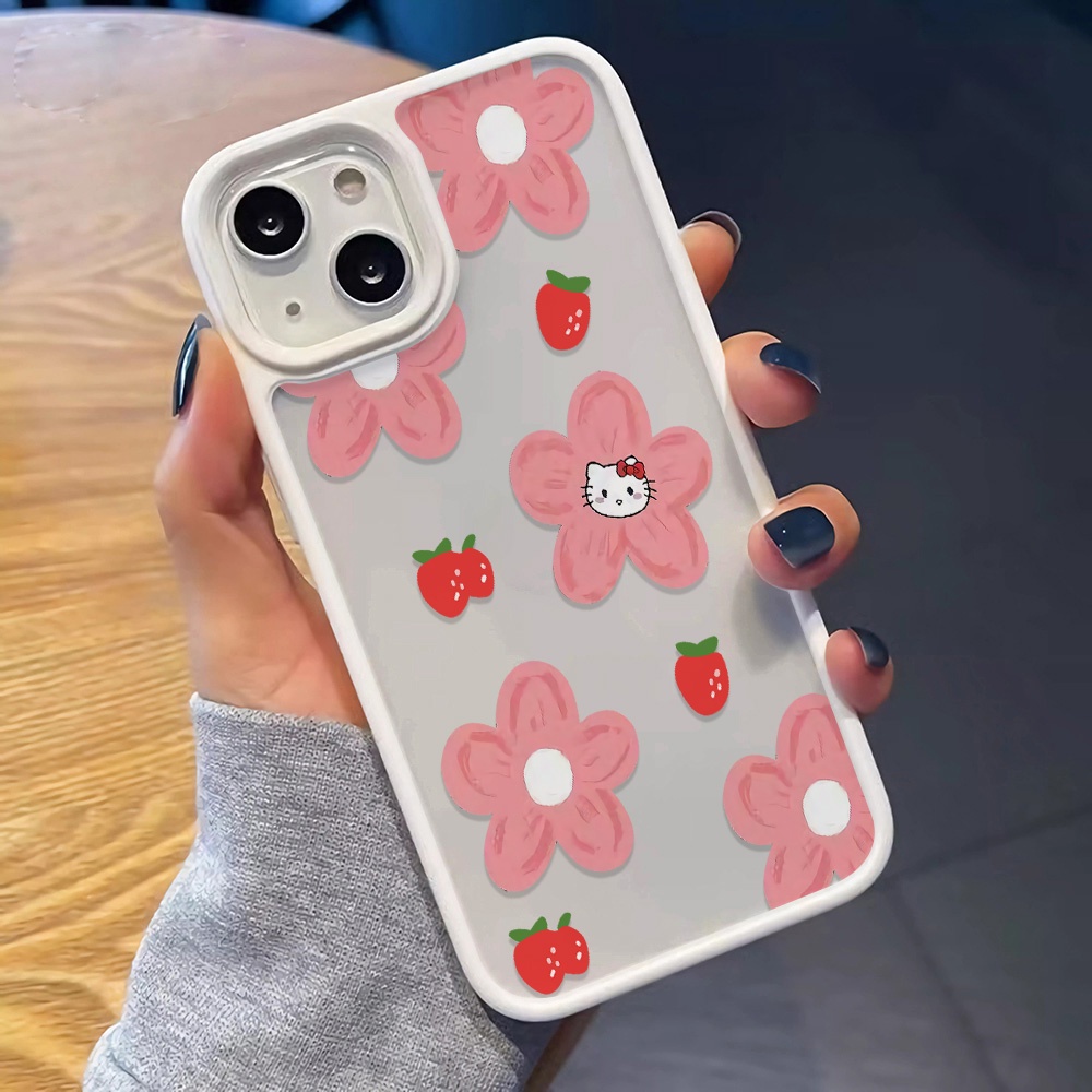 Ốp Điện Thoại Nhựa Acrylic Cứng Trong Suốt Hình Hello Kitty Cho iphone 14 pro Max 11 13 12 7Plus 8 X XS Max