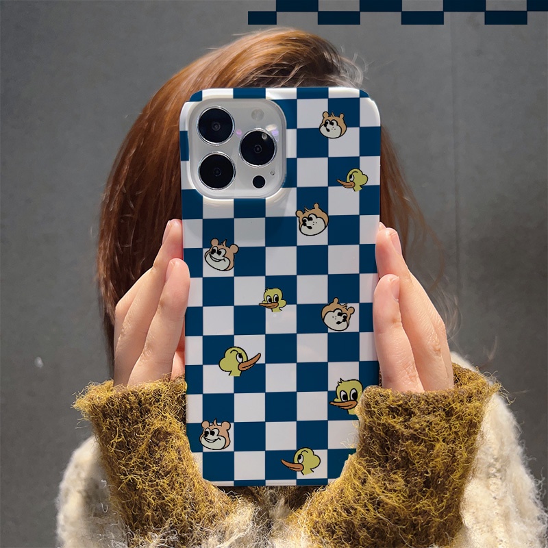 Ốp Điện Thoại Cứng Chống Sốc In Hình Vịt / Gấu Cho iphone 14 pro Max 11 13 12 7Plus 8 X XS Max