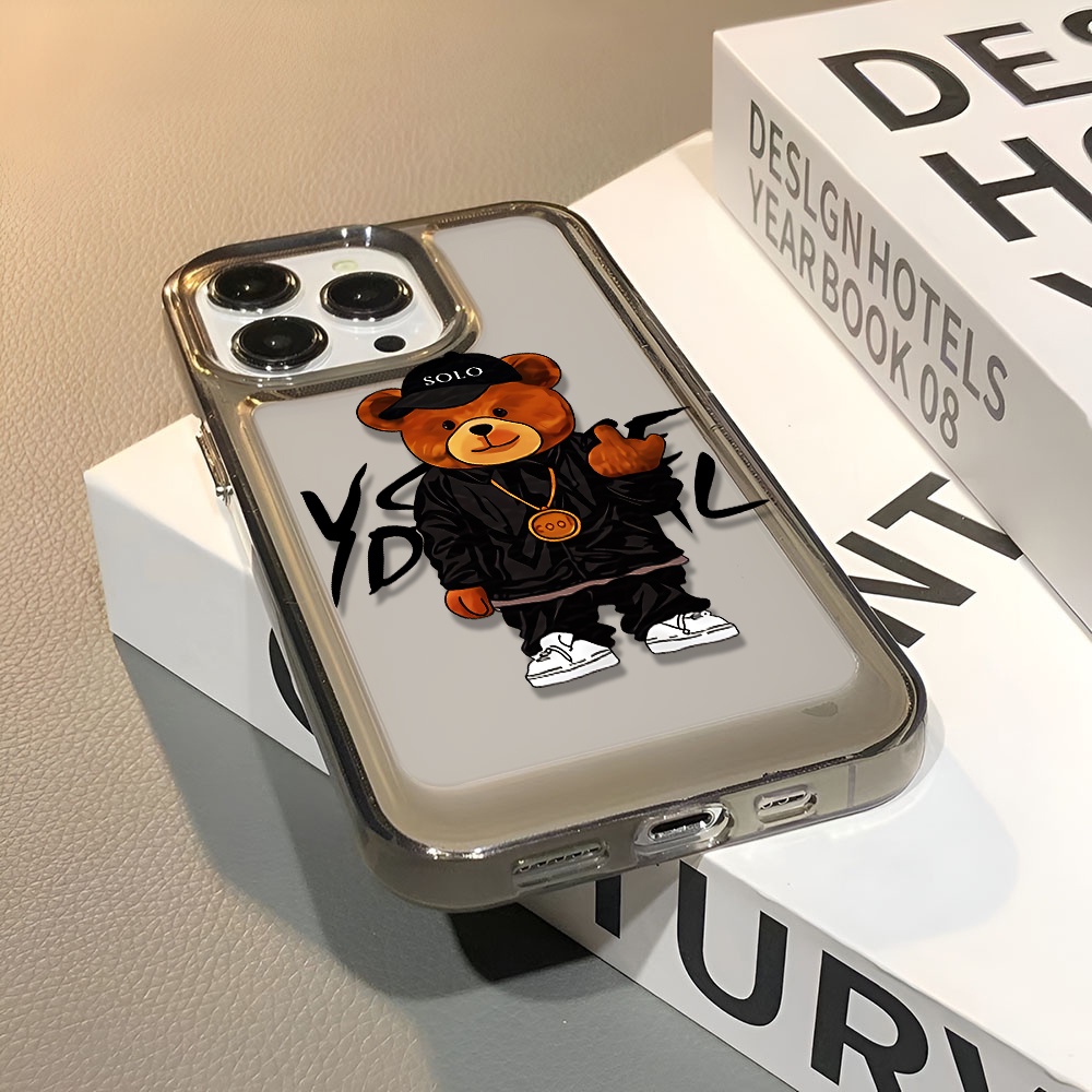 Ốp Điện Thoại Trong Suốt Chống Sốc In Hình Gấu Hoạt Hình Cho iphone 14 pro max 11 13 12 7 8 Plus X XR XSMax