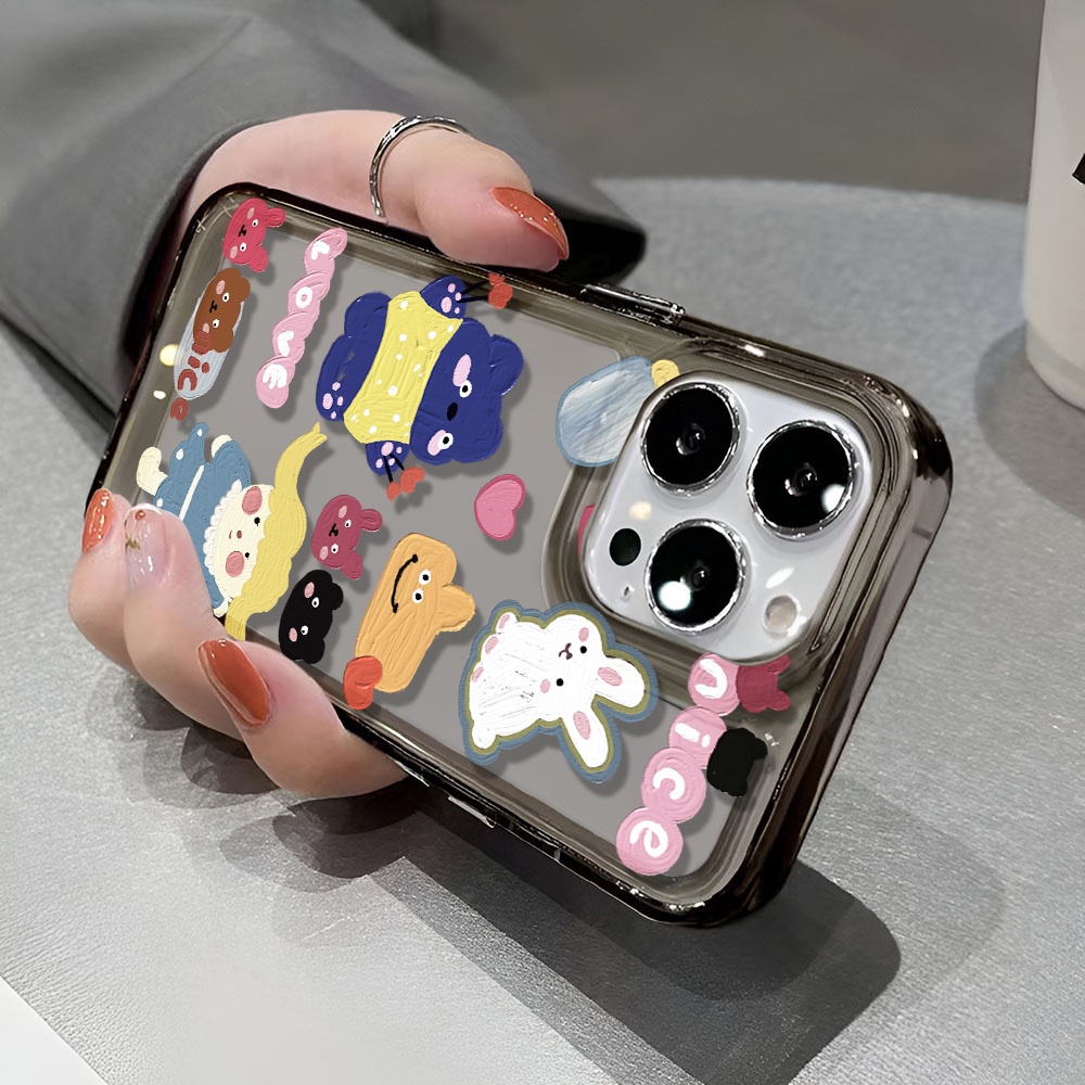 Ốp Điện Thoại Trong Suốt Chống Sốc In Hình Thỏ Cho iphone 14 pro max 11 13 12 7 8 Plus X XR XSMax