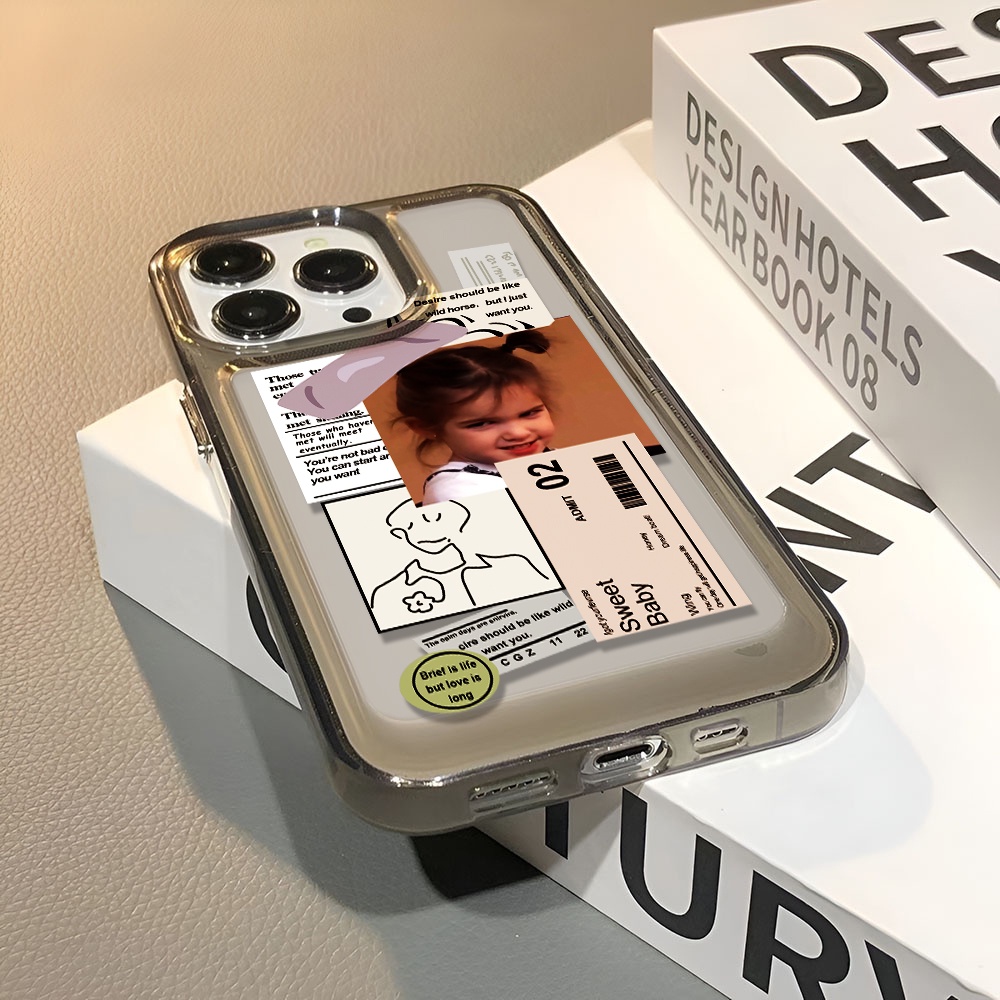 Ốp Điện Thoại Trong Suốt Hình Cô Gái Không Gian Cho iphone 14 pro max 11 13 12 7 8 Plus X XR XSMax