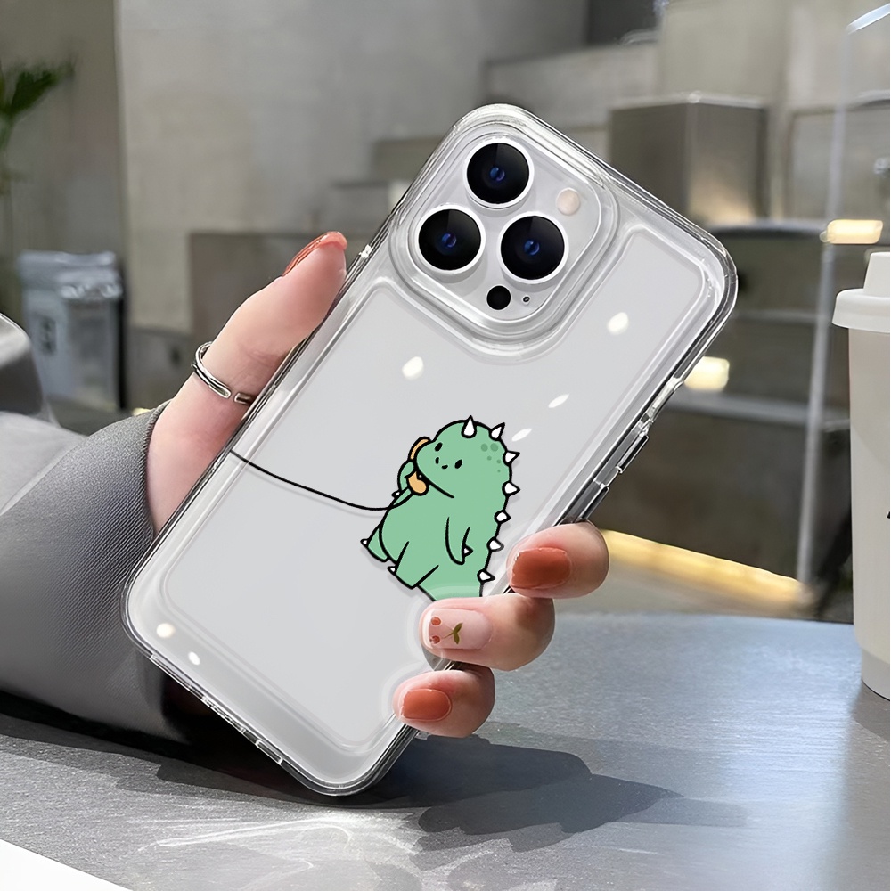 Ốp Điện Thoại Trong Suốt Hình Khủng Long Cho iphone 14 pro max 11 13 12 7 8 Plus X XR XSMax