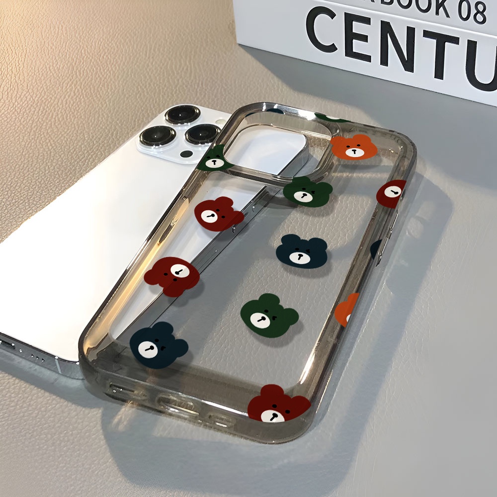 Ốp Điện Thoại Trong Suốt In Hình Gấu Cho iphone 14 pro max 11 13 12 7 8 Plus X XR XSMax