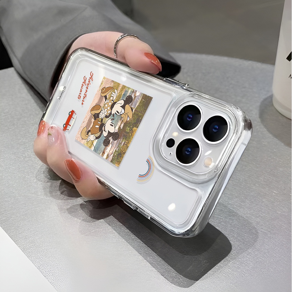 Ốp Điện Thoại Trong Suốt In Hình Chuột Mickey Minnie Cho iphone 14 pro max 11 13 12 7 8 Plus X XR XSMax