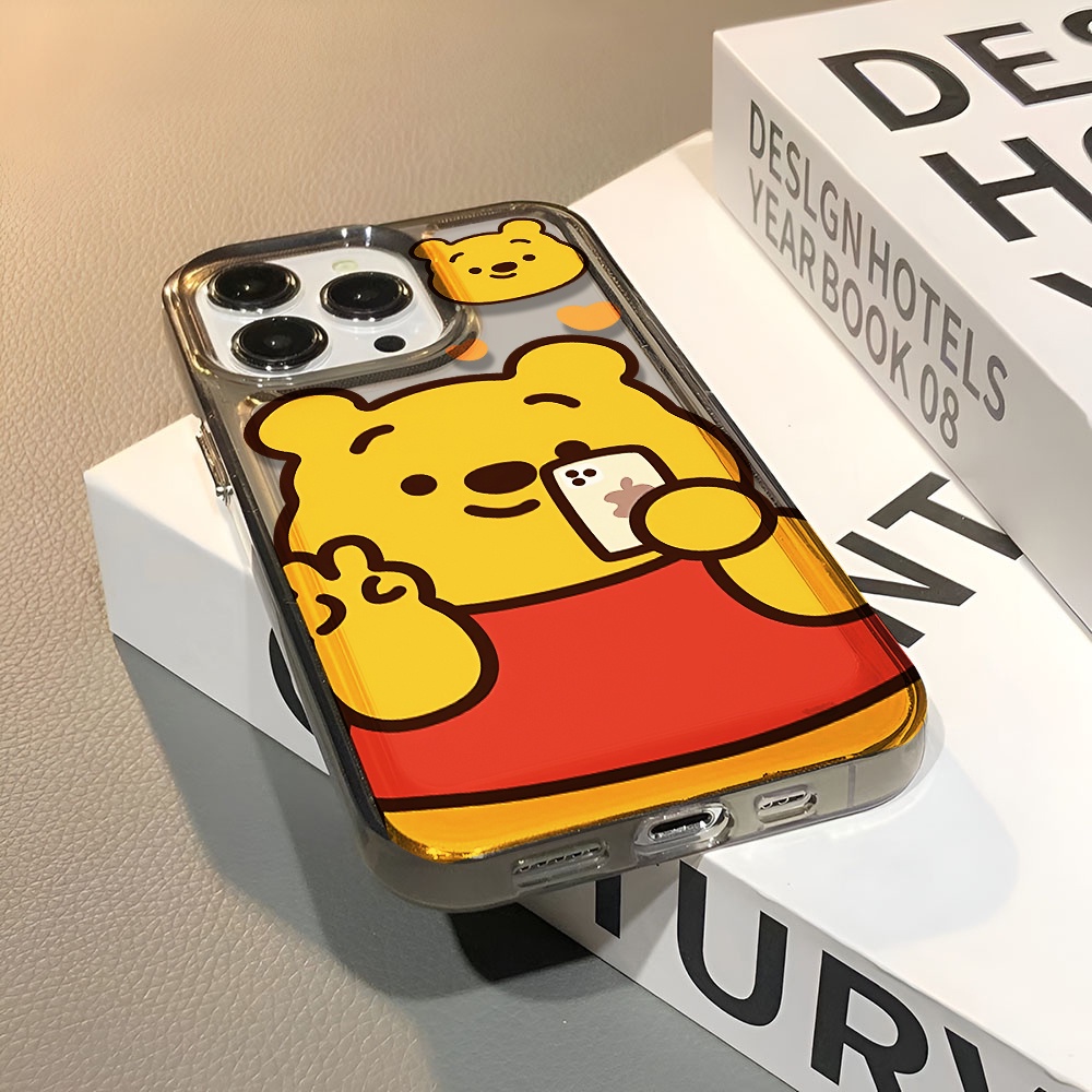 Ốp Điện Thoại Trong Suốt In Hình Gấu Pooh Cho iphone 14 pro max 11 13 12 7 8 Plus X XR XSMax