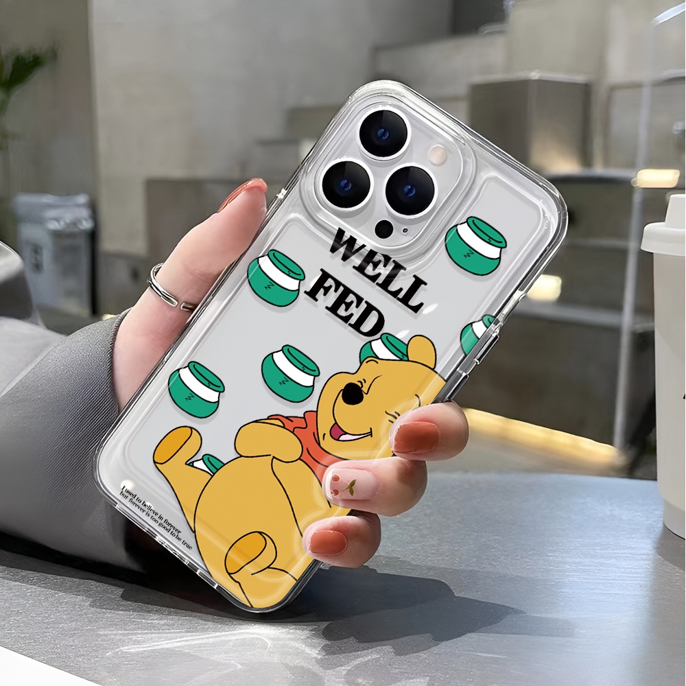Ốp Điện Thoại Trong Suốt In Hình Gấu Pooh Cho iphone 14 pro max 11 13 12 7 8 Plus X XR XSMax