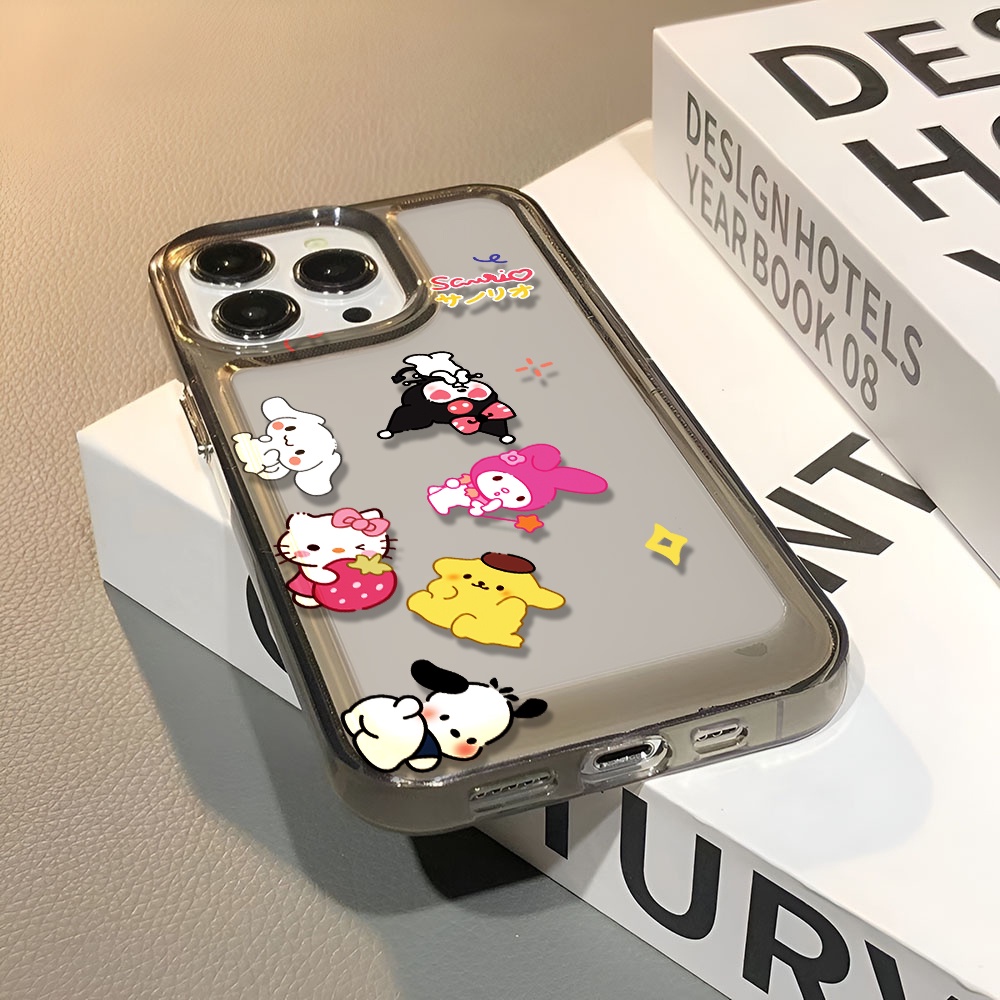 Ốp Điện Thoại Trong Suốt Họa Tiết Hoạt Hình Hello Kitty Kuromi Cho iphone 14 pro max 11 13 12 7 8 Plus X XR XSMax