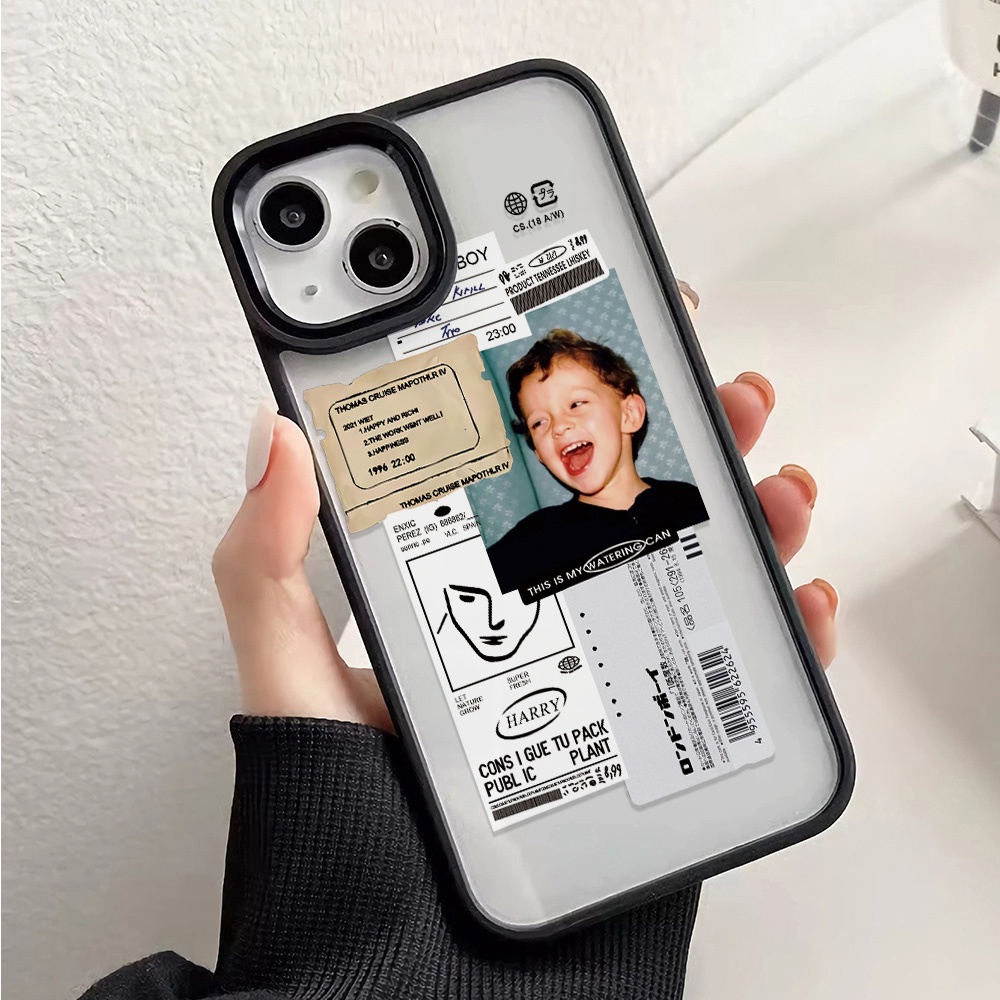 Ốp Điện Thoại Nhựa Acrylic Cứng Trong Suốt In Hình Chàng Trai Thời Trang Cho iphone 14 pro Max 11 13 12 7 Plus 8 X XS Max