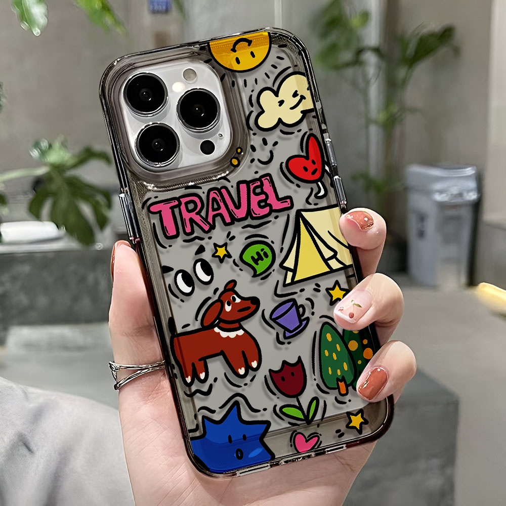 Ốp Điện Thoại Trong Suốt In Hình Chú Chó Cho iphone 14 pro max 11 13 12 7 8 Plus X XR XSMax