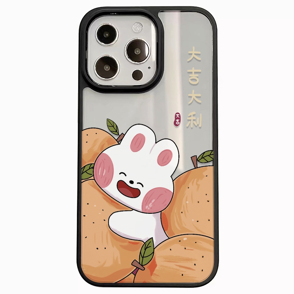 Ốp Điện Thoại Acrylic Cứng Trong Suốt In Chữ Chúc May Mắn Thời Trang Cho iphone 14 pro Max 11 13 12 7Plus 8 X XS Max