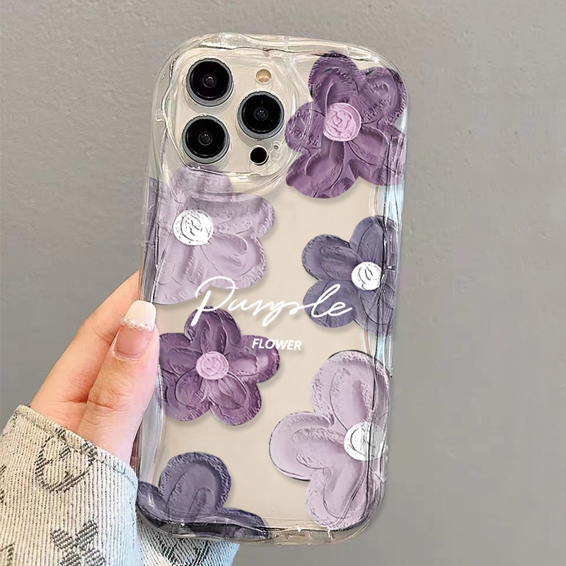 Ốp Điện Thoại Dẻo Trong Suốt Họa Tiết Hoa Xinh Xắn Cho iphone 14 pro Max 11 13 12 7Plus 8 X XS Max