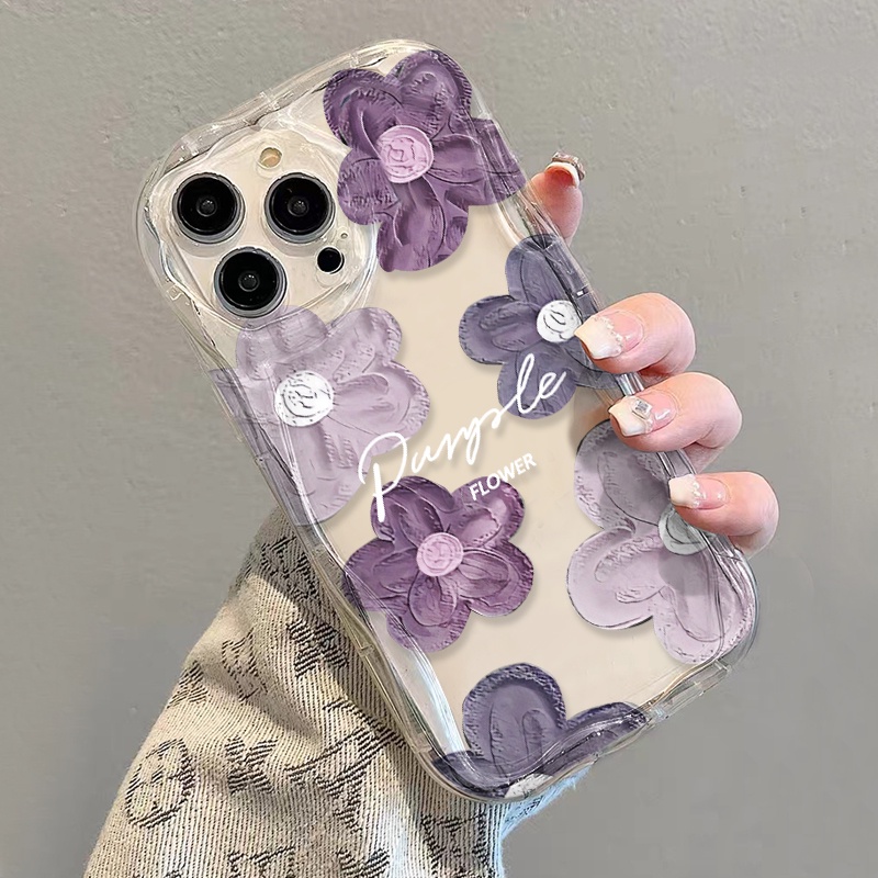 Ốp Điện Thoại Dẻo Trong Suốt Họa Tiết Hoa Xinh Xắn Cho iphone 14 pro Max 11 13 12 7Plus 8 X XS Max