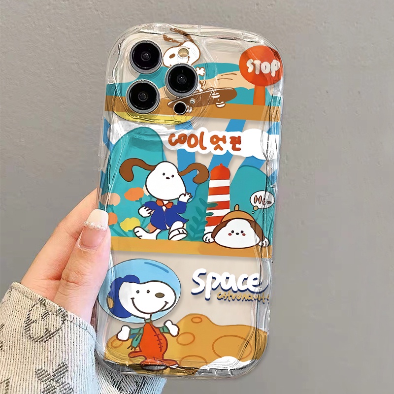 Ốp Điện Thoại Dẻo Trong Suốt Họa Tiết Hoạt Hình Snoopy Dễ Thương Cho iphone 14 pro Max 11 13 12 7Plus 8 X XS Max