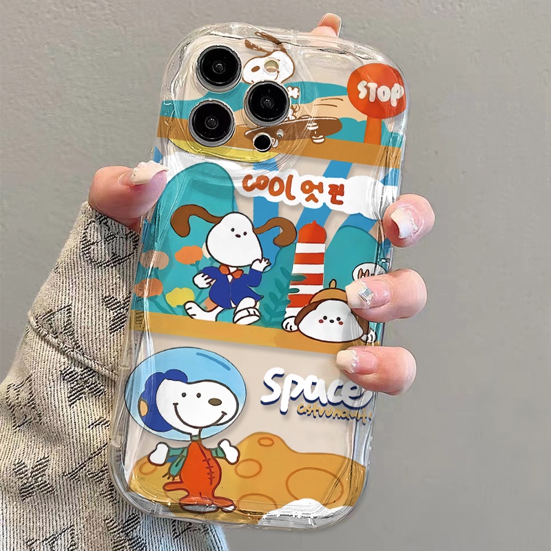 Ốp Điện Thoại Dẻo Trong Suốt Họa Tiết Hoạt Hình Snoopy Dễ Thương Cho iphone 14 pro Max 11 13 12 7Plus 8 X XS Max