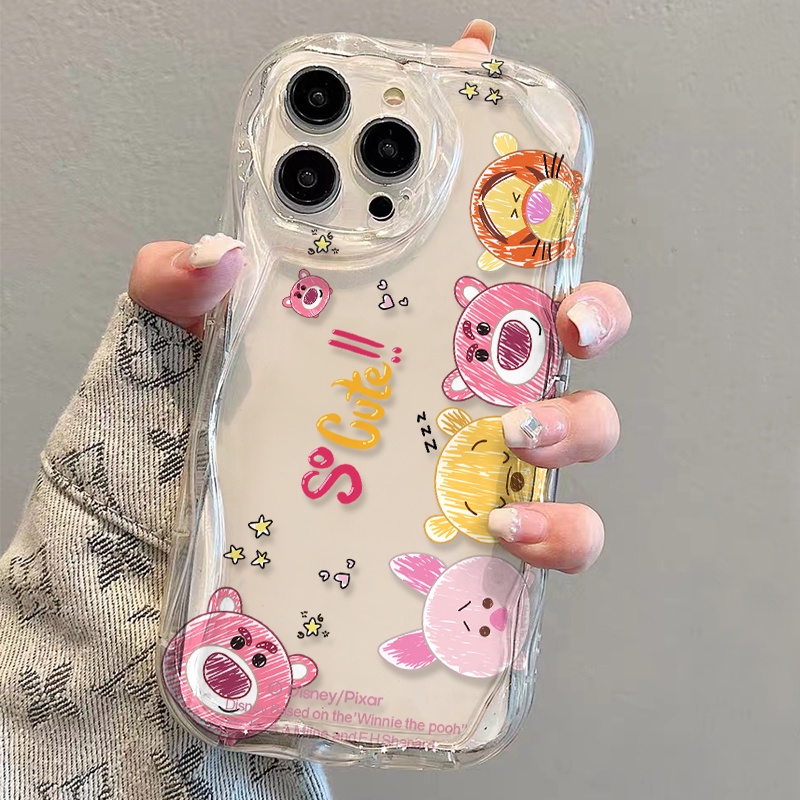 Ốp Điện Thoại Mềm Trong Suốt Họa Tiết Winnie the Pooh Cho iphone 14 pro Max 11 13 12 7Plus 8 X XS Max