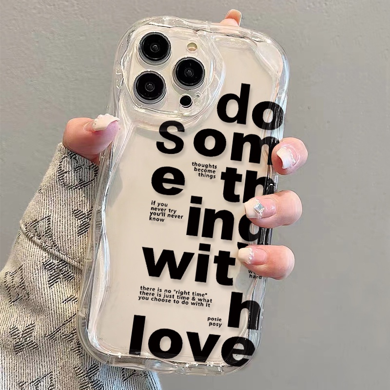 Ốp Điện Thoại Dẻo Trong Suốt In Hình Do Something Thời Trang Cho iphone 14 pro Max 11 13 12 7 Plus 8 X XS Max
