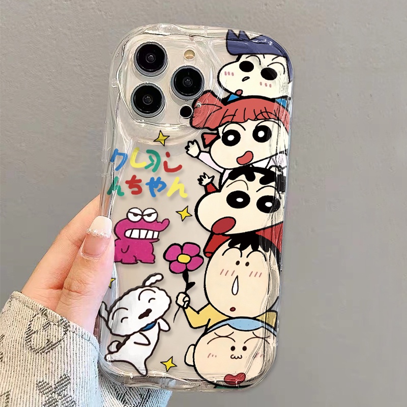 Ốp Điện Thoại Dẻo Trong Suốt Họa Tiết Hoạt Hình Cậu Bé Bút Chì Cho iphone 14 pro Max 11 13 12 7Plus 8 X XS Max