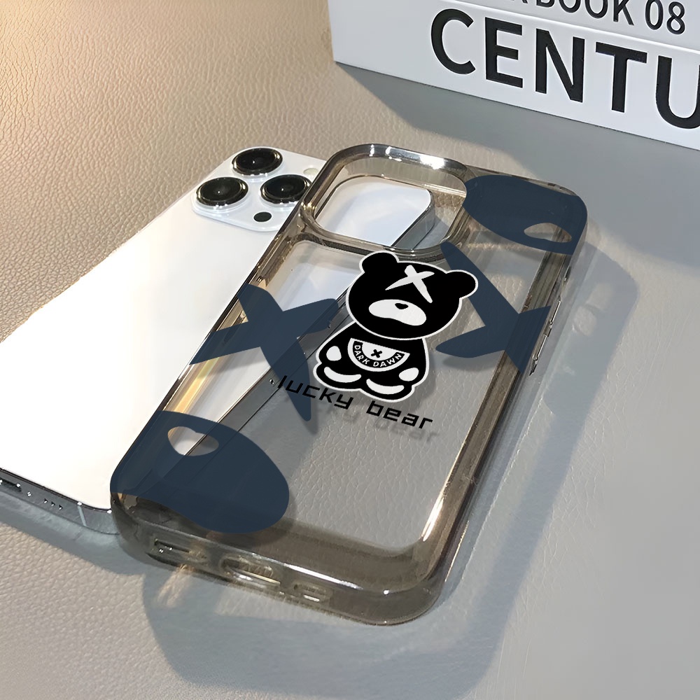 Ốp Điện Thoại Trong Suốt In Hình Gấu May Mắn Cho iphone 14 pro max 11 13 12 7 8 Plus X XR XSMax