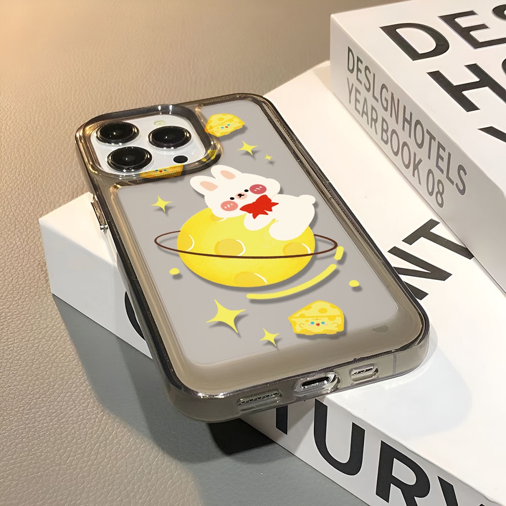 Ốp Điện Thoại Trong Suốt Hình Thỏ Hành Tinh Cho iphone 14 pro max 11 13 12 7 8 Plus X XR XSMax