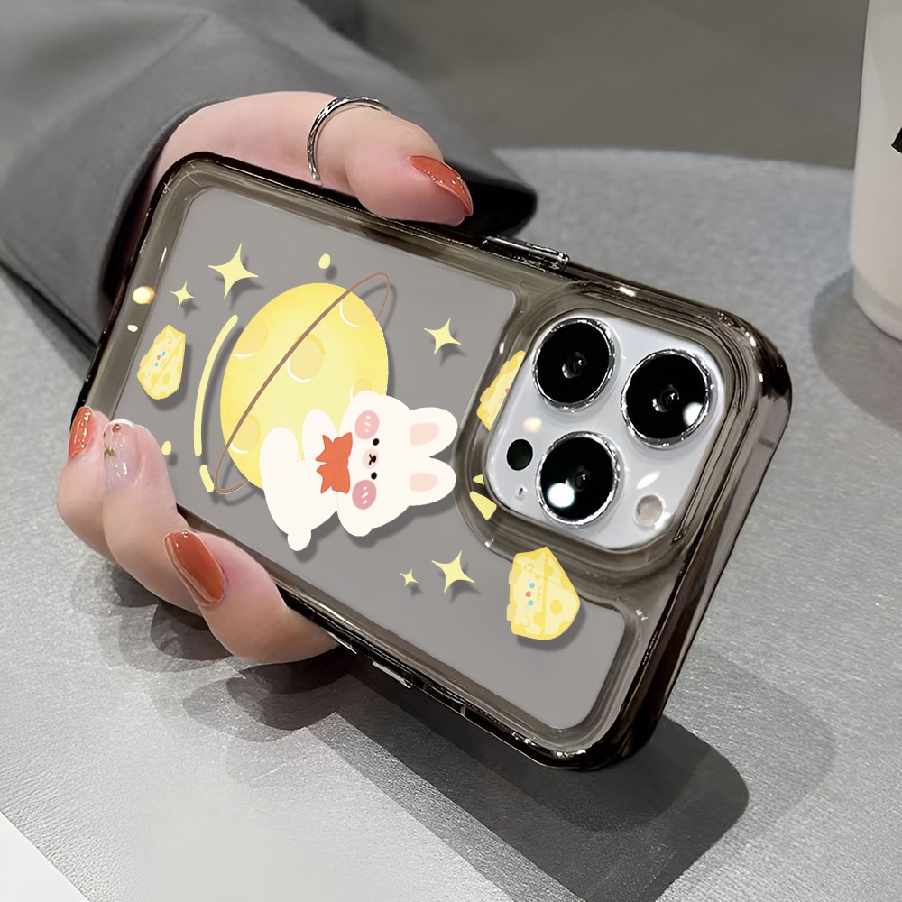 Ốp Điện Thoại Trong Suốt Hình Thỏ Hành Tinh Cho iphone 14 pro max 11 13 12 7 8 Plus X XR XSMax