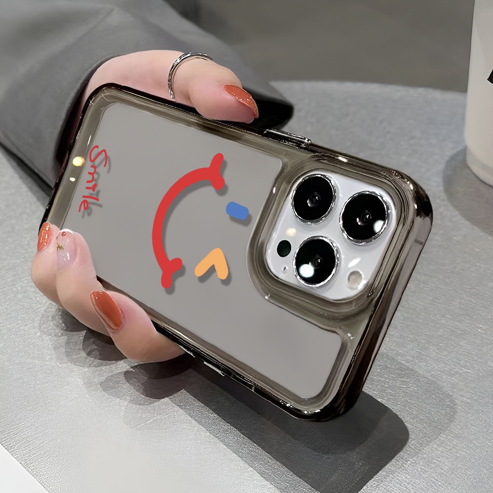Ốp Điện Thoại Trong Suốt In Hình Mặt Cười Cho iphone 14 pro max 11 13 12 7 8 Plus X XR XSMax