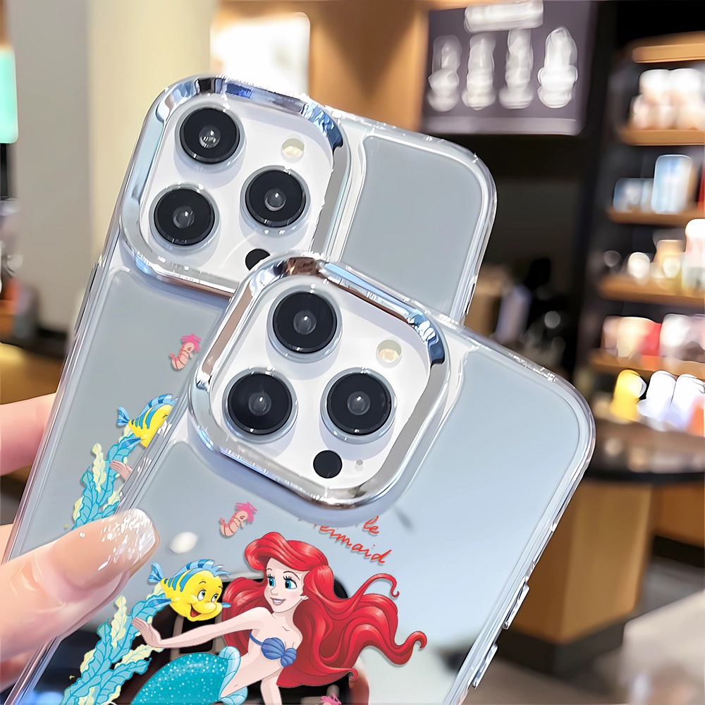 Ốp Điện Thoại Tráng Gương Họa Tiết Nàng Tiên Cá Cho iphone 14 pro max 11 12 13 8 7 Plus X XR XSMax