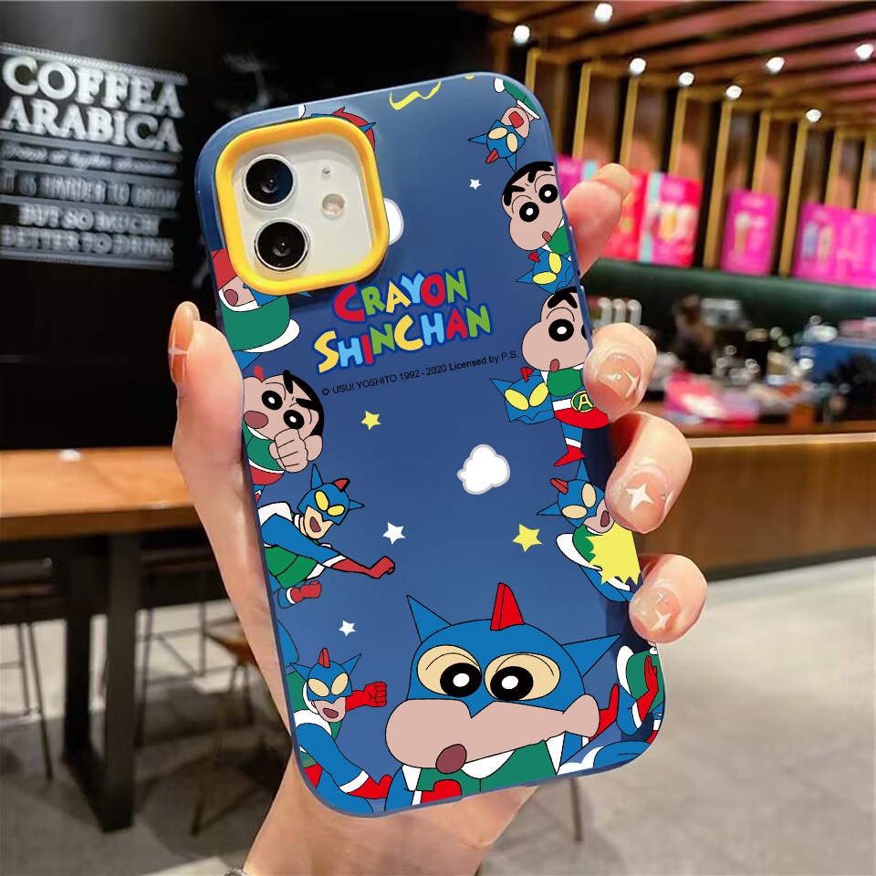 Ốp Điện Thoại silicon Dẻo Họa Tiết Hoạt Hình Cậu Bé Bút Chì 3 Trong 1 Cho iPhone 14Promax 13 12 11 7Plus X XR