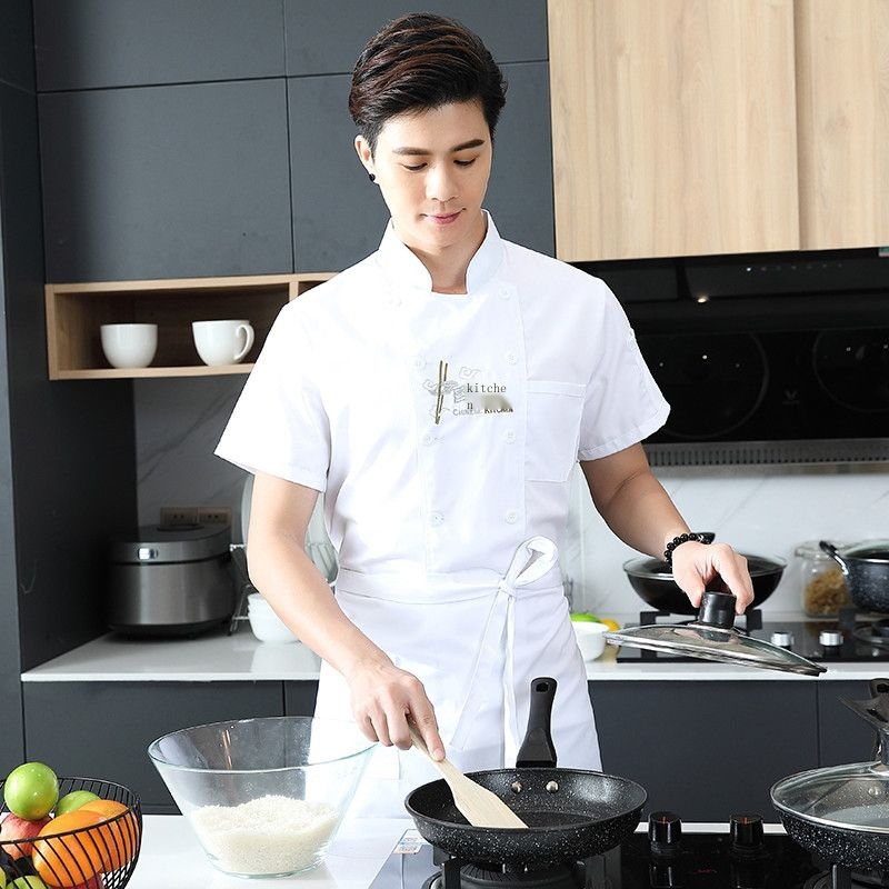Áo Đầu Bếp Dài Tay size Lớn Thoáng Khí Mùa Hè Cho Nam Và Nữ