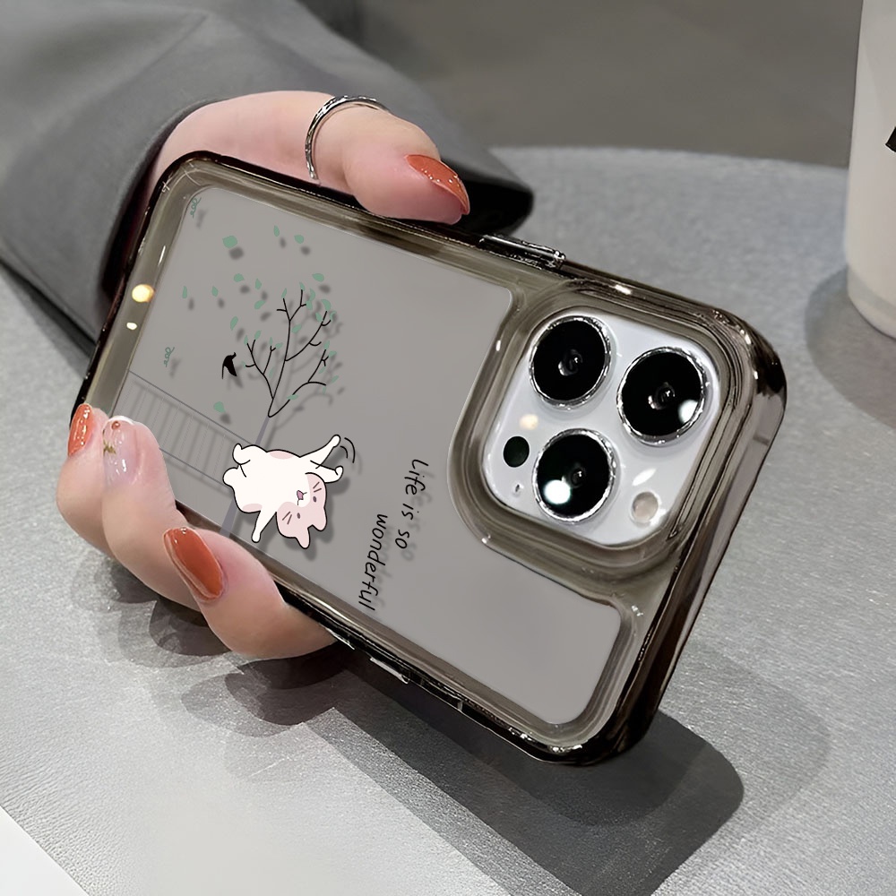 Ốp Điện Thoại Trong Suốt In Hình Mèo Hoạt Hình Dễ Thương Cho iphone 14 pro max 11 13 12 7 8 Plus X XR XSMax