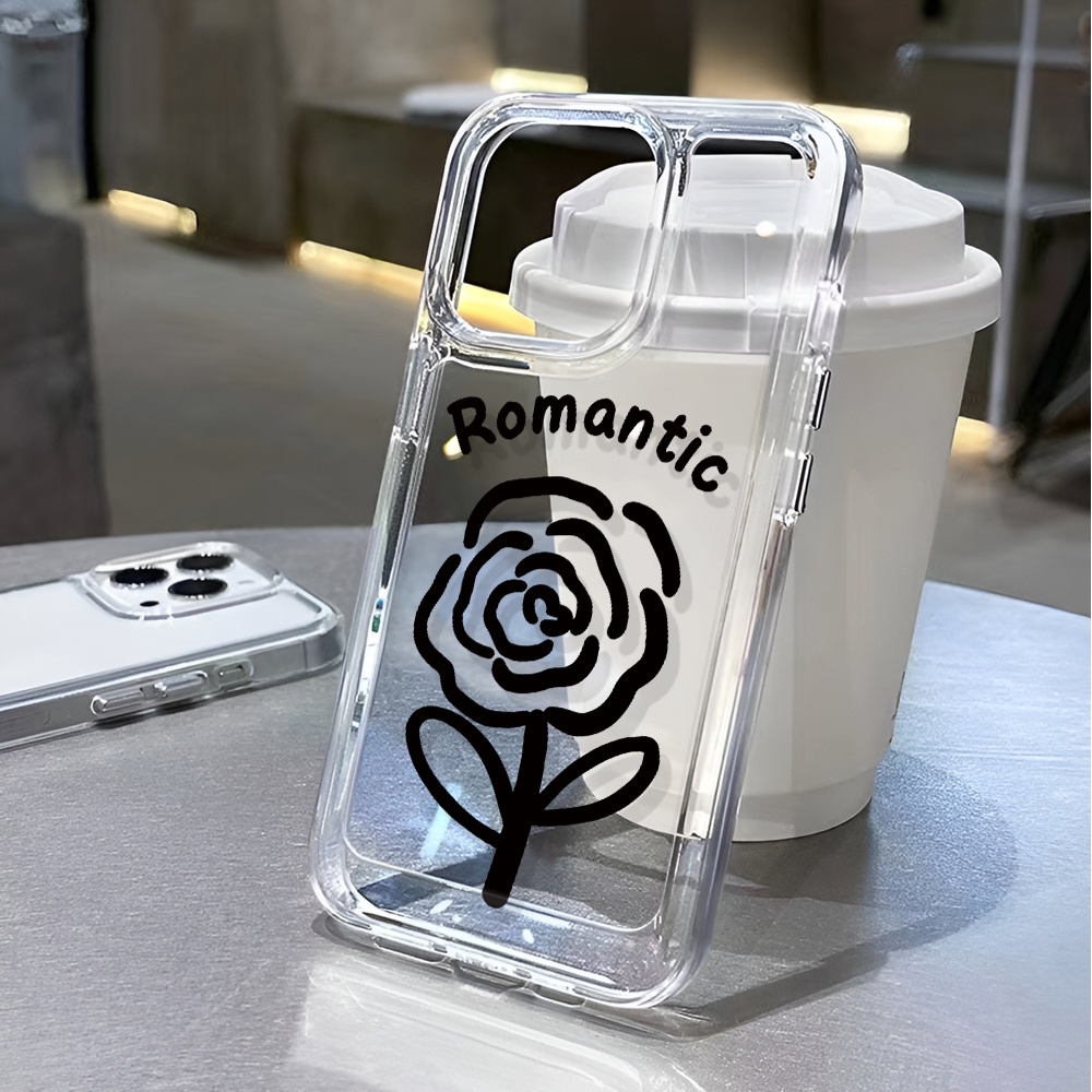 Ốp Điện Thoại Trong Suốt In Hình Hoa Cho iphone 14 pro max 11 13 12 7 8 Plus X XR XSMax