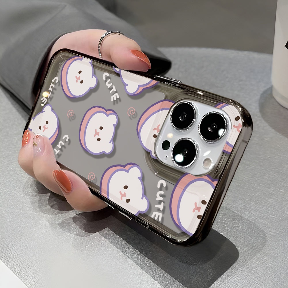 Ốp Điện Thoại Trong Suốt In Hình Gấu Cho iphone 14 pro max 11 13 12 7 8 Plus X XR XSMax