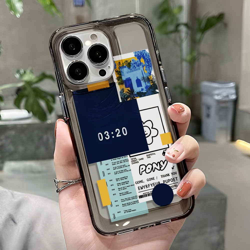 Ốp Điện Thoại Trong Suốt Họa Tiết Không Gian Thời Trang Cho iphone 14 pro max 11 13 12 7 8 Plus X XR XSMax