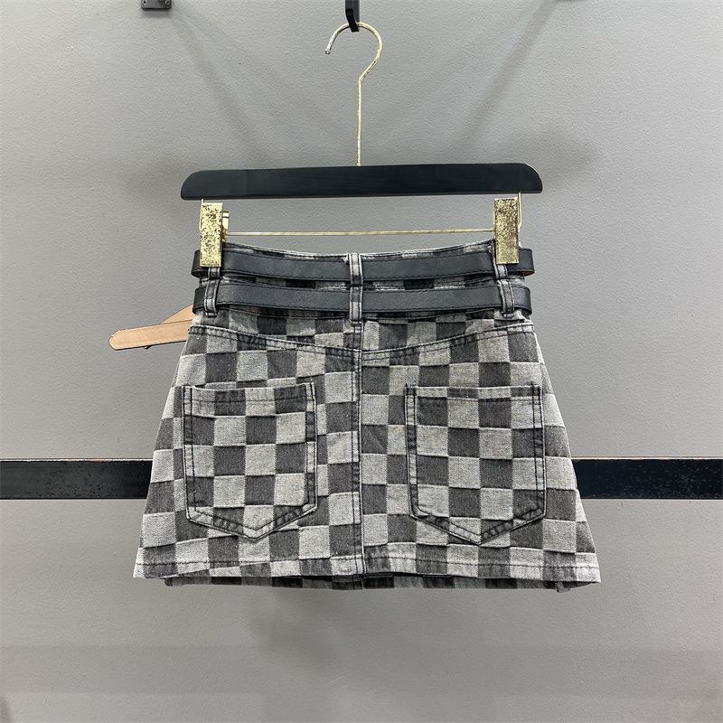 [Hàng Có Sẵn Giao Hàng Nhanh] Chân Váy Denim Ngắn Dáng Chữ A Lưng Cao Xẻ Tà Phong Cách Mới Xuân Hè 2023 Dành Cho Bạn Nữ