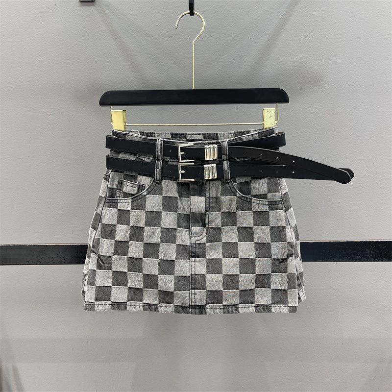 [Hàng Có Sẵn Giao Hàng Nhanh] Chân Váy Denim Ngắn Dáng Chữ A Lưng Cao Xẻ Tà Phong Cách Mới Xuân Hè 2023 Dành Cho Bạn Nữ