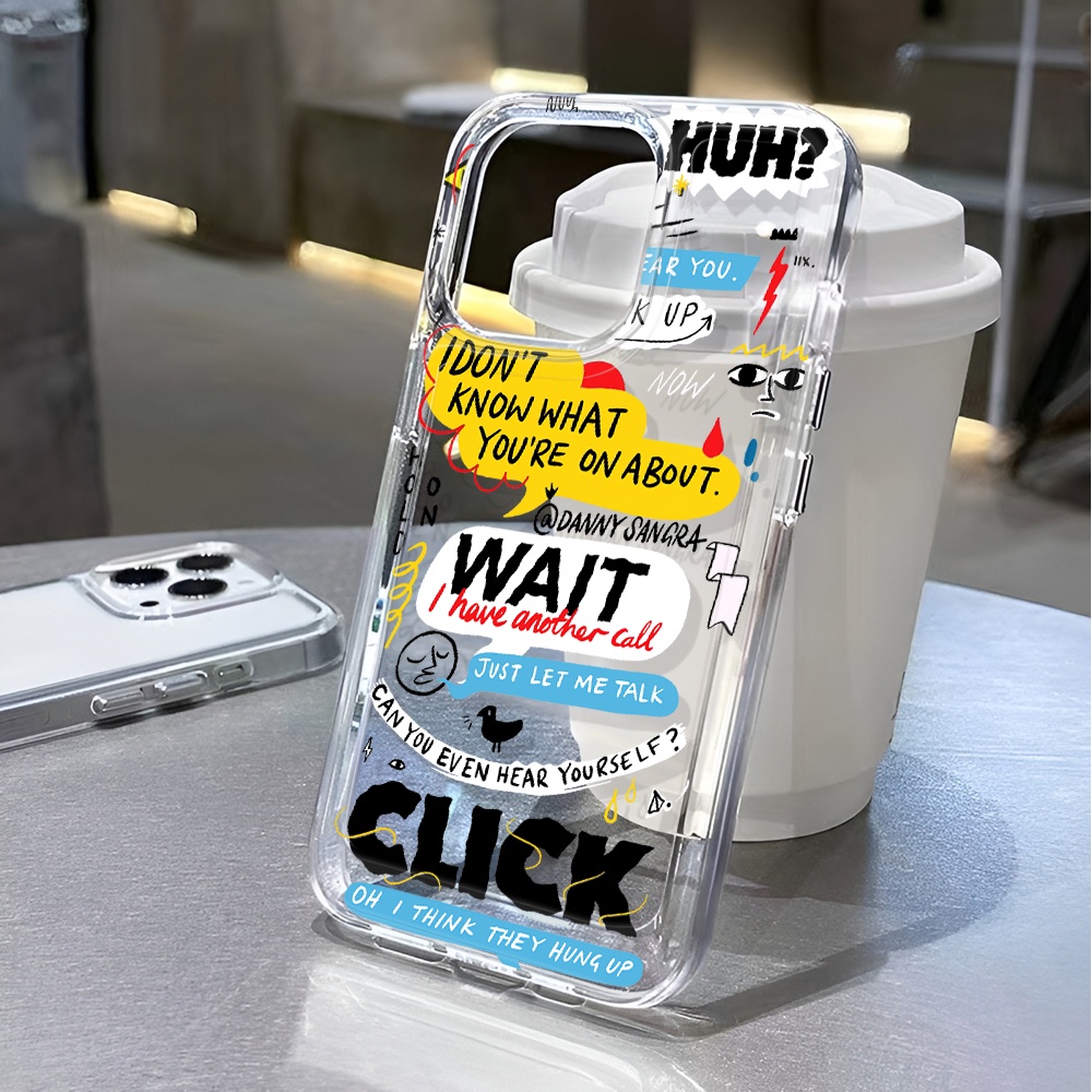 Ốp Điện Thoại Trong Suốt Chống Sốc Họa Tiết Thời Trang Cho iphone 14 pro max 11 13 12 7 8 Plus X XR XSMax