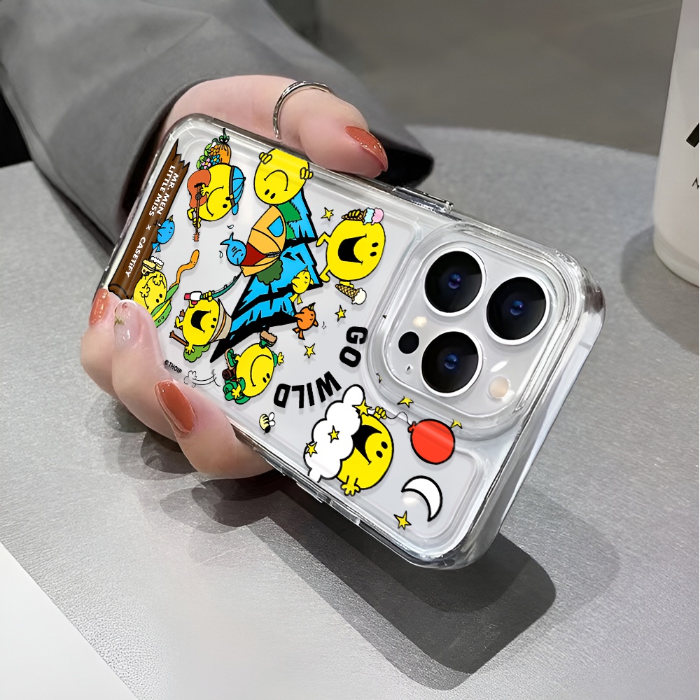 Ốp Điện Thoại Trong Suốt Chống Sốc In Hình Mặt Cười Cho iphone 14 pro max 11 13 12 7 8 Plus X XR XSMax
