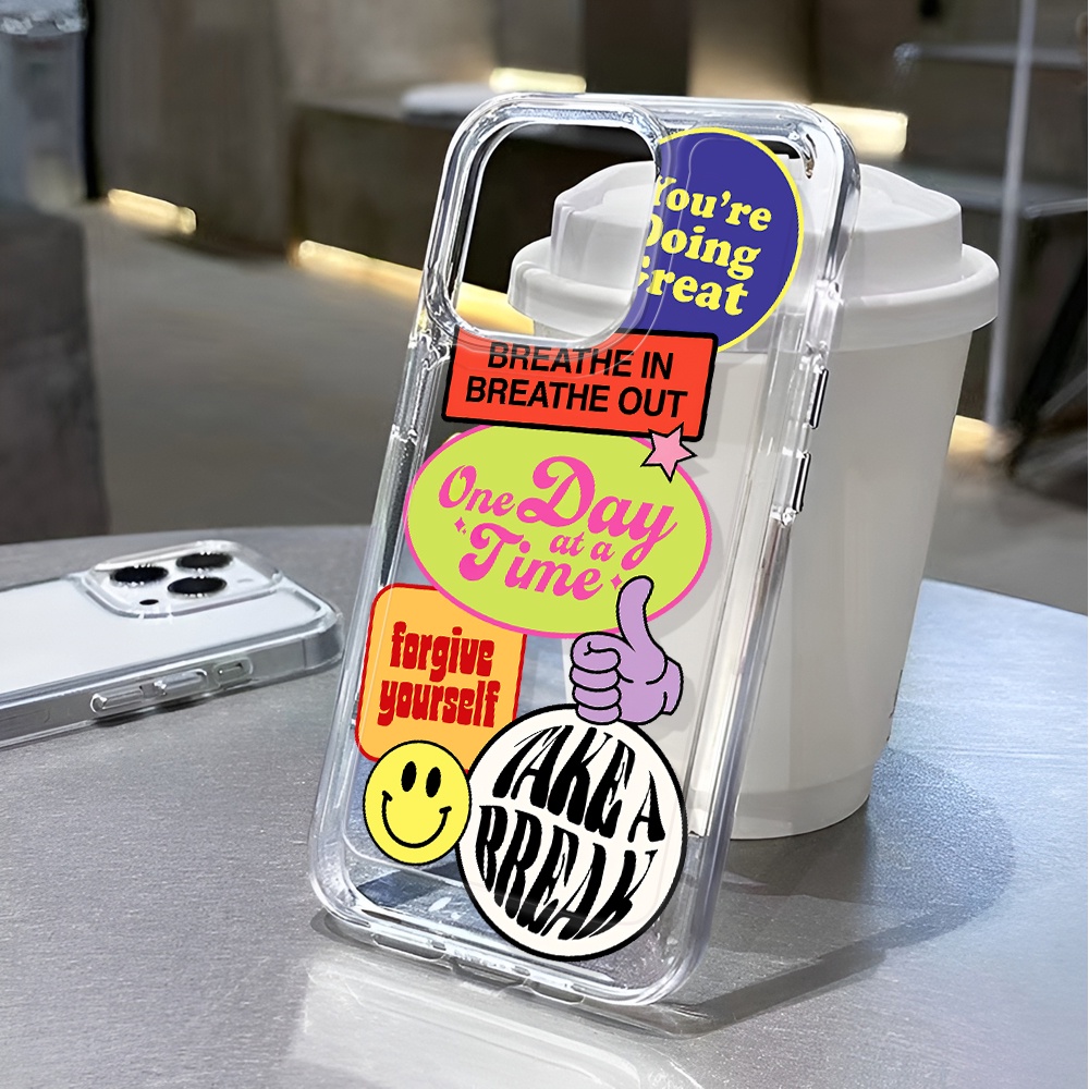 Ốp Điện Thoại Trong Suốt In Hình Mặt Cười Cho iphone 14 pro max 11 13 12 7 8 Plus X XR XSMax