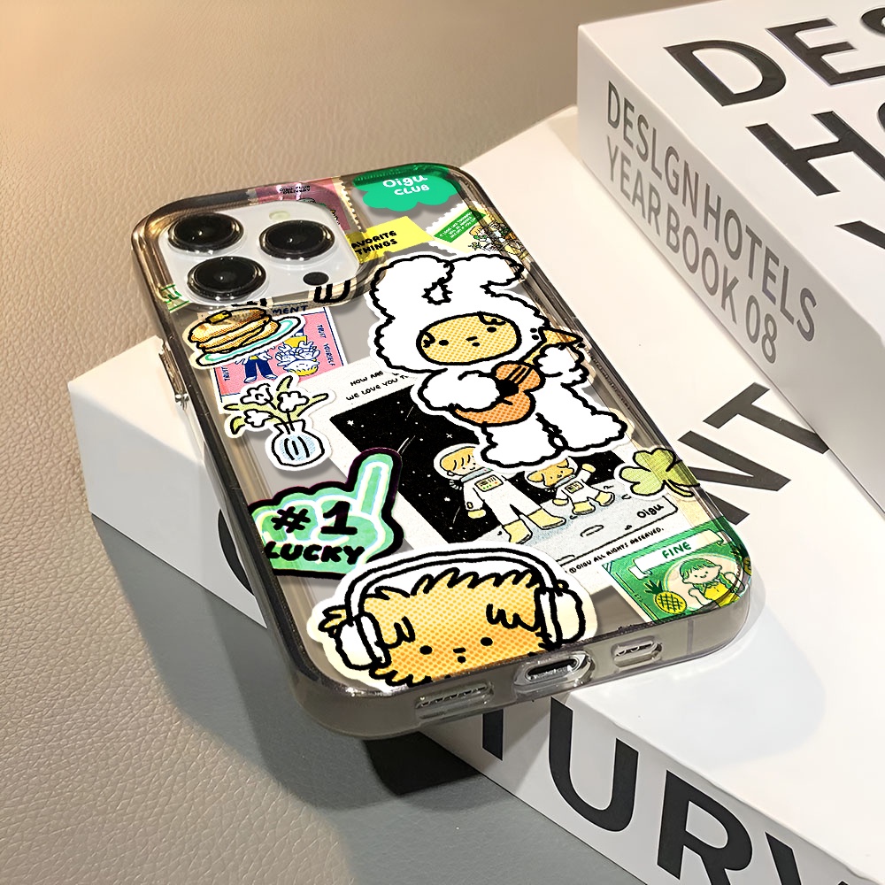 Ốp Điện Thoại Trong Suốt Chống Sốc In Hình Thỏ Hoạt Hình Cho iphone 14 pro max 11 13 12 7 8 Plus X XR XSMax