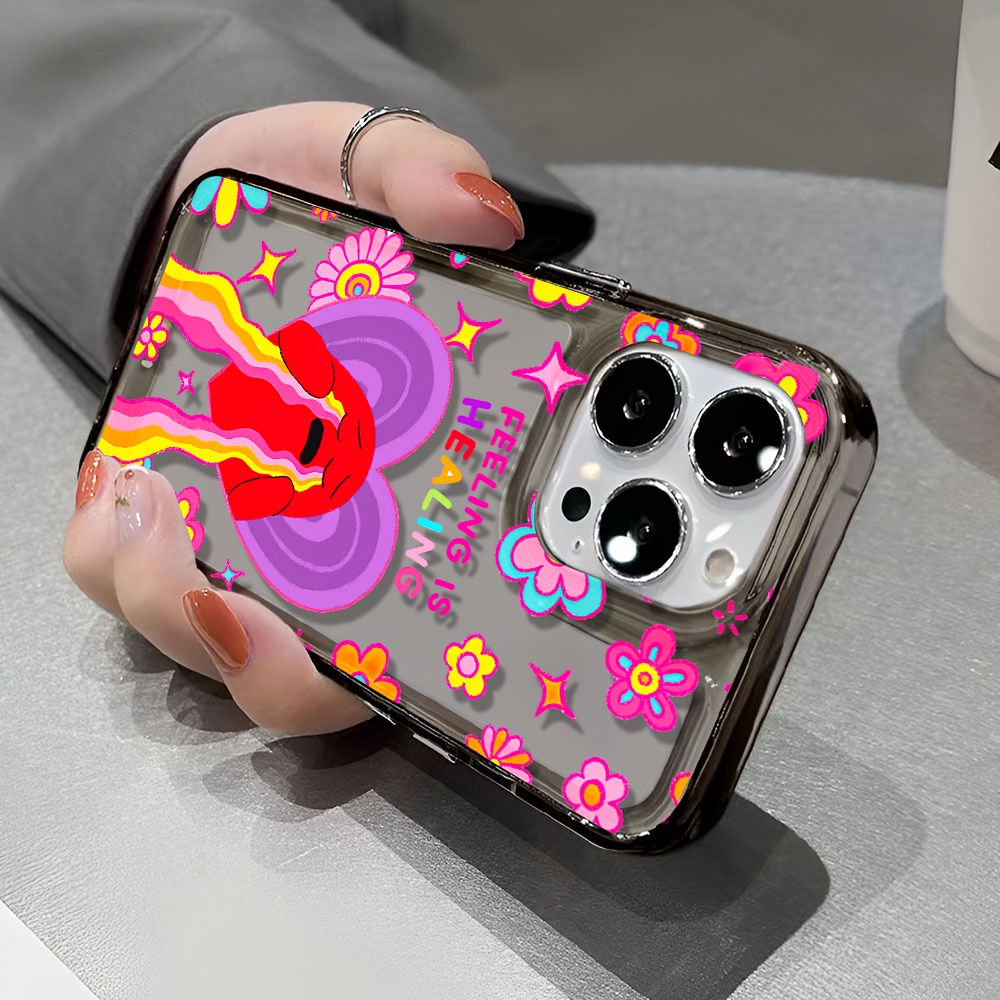 Ốp Điện Thoại Trong Suốt Chống Sốc Họa Tiết Trái Tim Cho iphone 14 pro max 11 13 12 7 8 Plus X XR XSMax