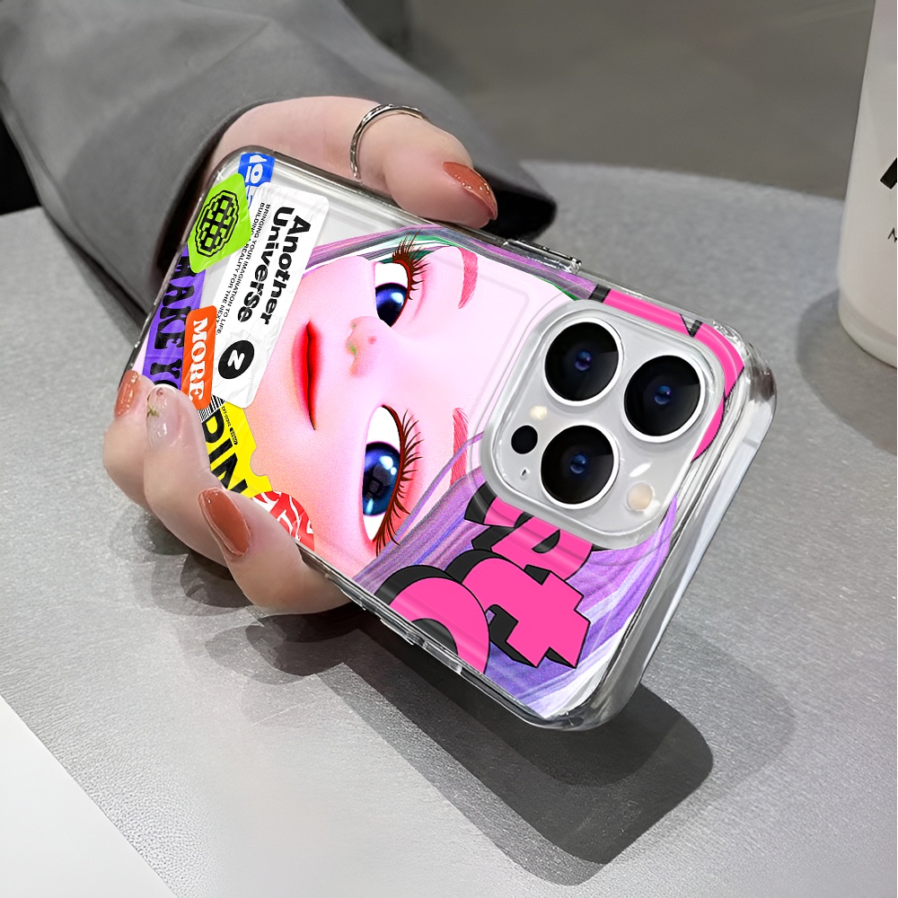 Ốp Điện Thoại Trong Suốt Chống Sốc In Hình Mặt Cười Cho iphone 14 pro max 11 13 12 7 8 Plus X XR XSMax