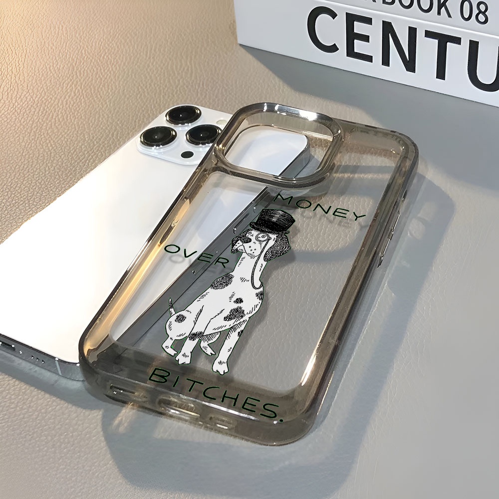 Ốp Điện Thoại Trong Suốt In Hình Chú Chó Không Gian Cho iphone 14 pro max 11 13 12 7 8 Plus X XR XSMax